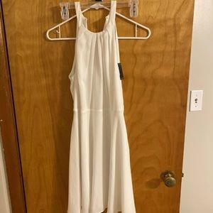 Express white dress chiffon size 6 new with tags
